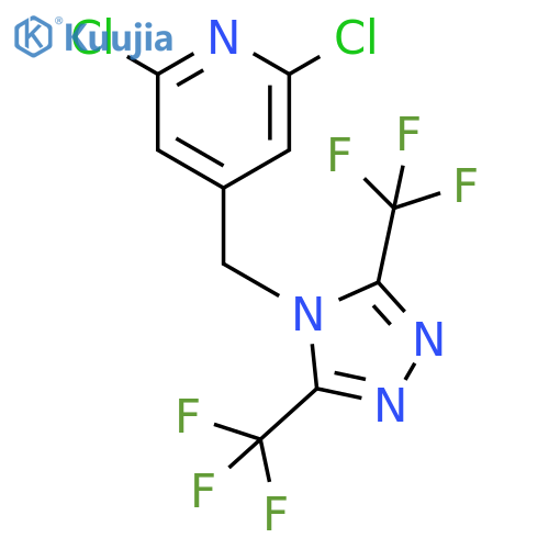 Pyridine,4-[[3,5-bis(trifluoromethyl)-4H-1,2,4-triazol-4-yl]methyl]-2,6-dichloro- structure