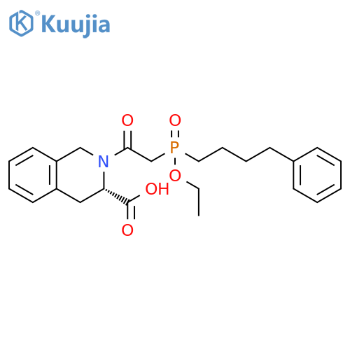 3-Isoquinolinecarboxylic acid, 2-[[ethoxy(4-phenylbutyl)phosphinyl]acetyl]-1,2,3,4-tetrahydro-, (3S)- (9CI) structure