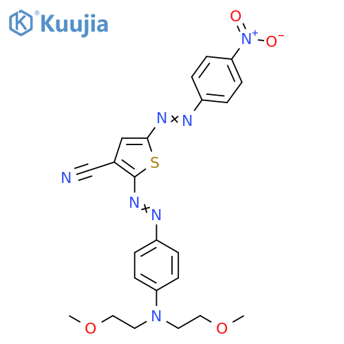3-Thiophenecarbonitrile, 2-[2-[4-[bis(2-methoxyethyl)amino]phenyl]diazenyl]-5-[2-(4-nitrophenyl)diazenyl]- structure