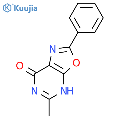 Oxazolo[5,4-d]pyrimidin-7(4H)-one, 5-methyl-2-phenyl- structure