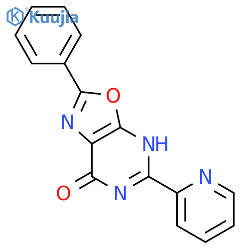 Oxazolo[5,4-d]pyrimidin-7(4H)-one, 2-phenyl-5-(2-pyridinyl)- structure
