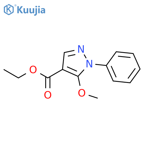 1H-Pyrazole-4-carboxylic acid, 5-methoxy-1-phenyl-, ethyl ester structure