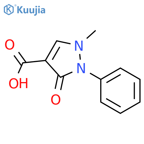 1H-Pyrazole-4-carboxylic acid, 2,3-dihydro-1-methyl-3-oxo-2-phenyl- structure