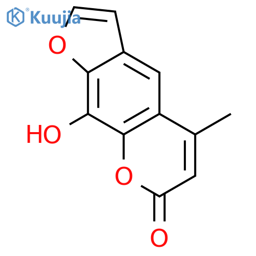 7H-Furo[3,2-g][1]benzopyran-7-one, 9-hydroxy-5-methyl- structure