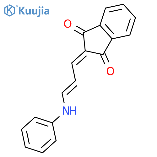 1H-Indene-1,3(2H)-dione, 2-[3-(phenylamino)-2-propenylidene]- structure