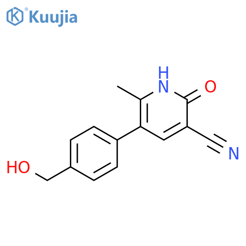 3-Pyridinecarbonitrile,1,2-dihydro-5-[4-(hydroxymethyl)phenyl]-6-methyl-2-oxo- structure
