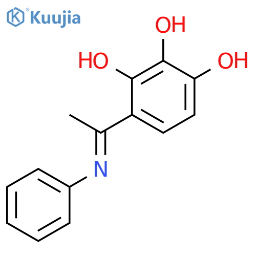 1,2,3-BENZENETRIOL, 4-[1-(PHENYLIMINO)ETHYL]- structure