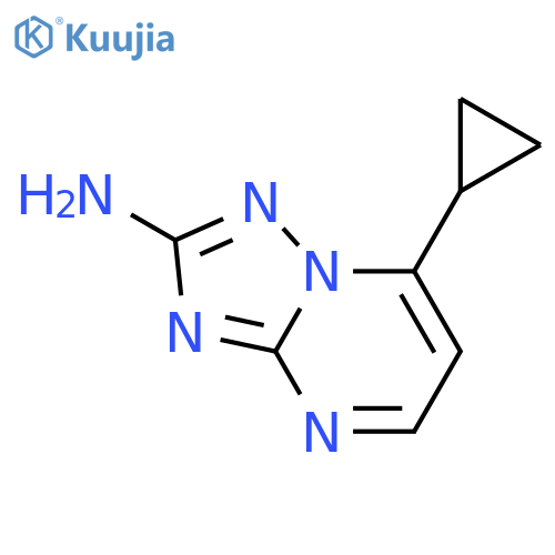 7-cyclopropyl1,2,4triazolo1,5-apyrimidin-2-amine structure
