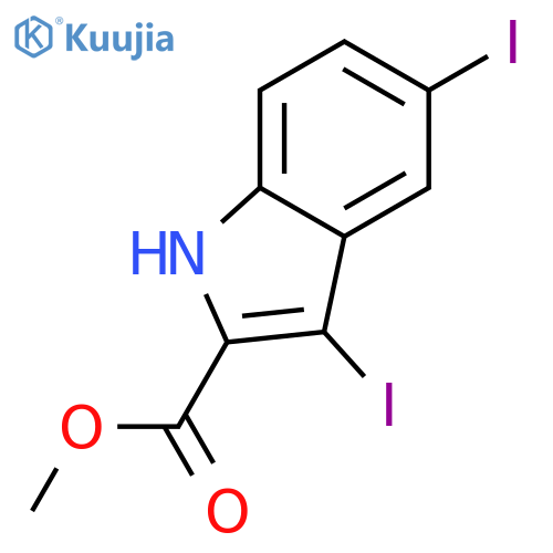 Methyl 3,5-diiodo-1H-indole-2-carboxylate structure