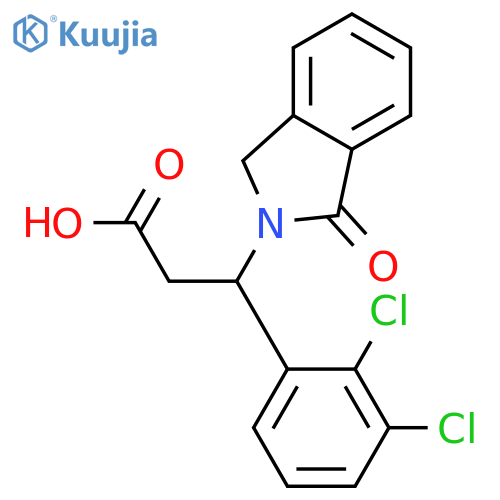 3-(2,3-Dichlorophenyl)-3-(1-oxo-1,3-dihydro-2H-isoindol-2-yl)propanoic acid structure