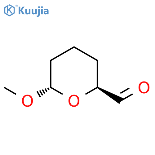 2H-Pyran-2-carboxaldehyde,tetrahydro-6-methoxy-, (2S-trans)- (9CI) structure