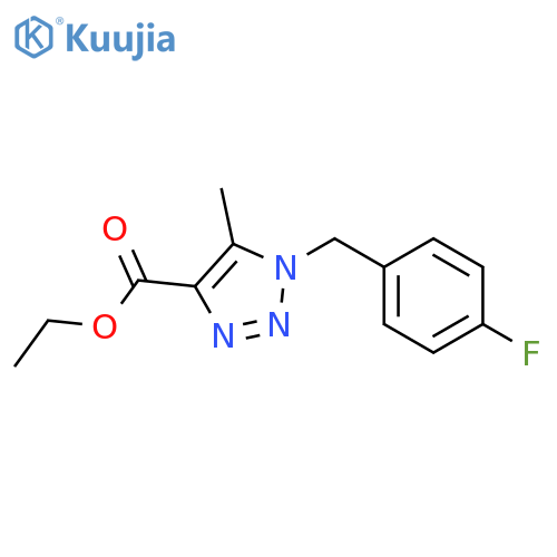 Ethyl 1-(4-fluorobenzyl)-5-methyl-1H-1,2,3-triazole-4-carboxylate structure