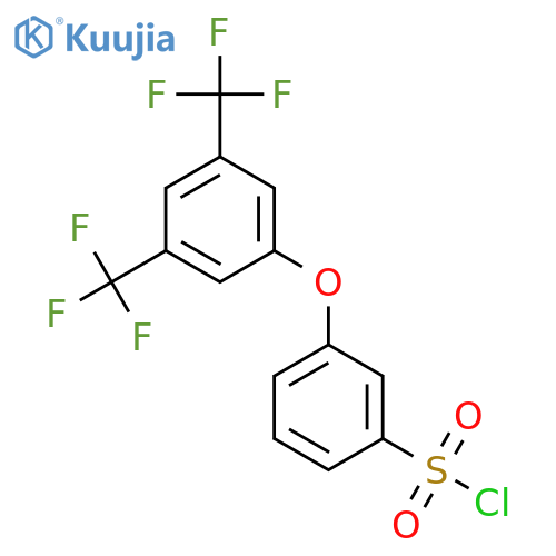 {3-[3,5-Bis(trifluoromethyl)phenoxy]phenyl}sulfonyl chloride structure