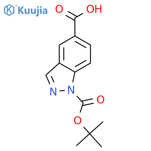 1-(tert-Butoxycarbonyl)-1H-indazole-5-carboxylic Acid structure