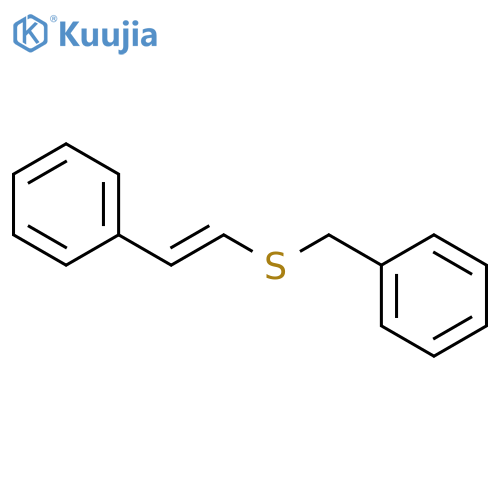 Benzene, [[(2-phenylethenyl)thio]methyl]- structure