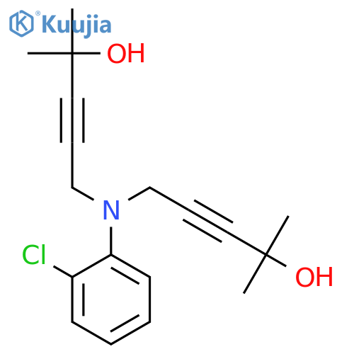 3-Pentyn-2-ol, 5,5'-[(2-chlorophenyl)imino]bis[2-methyl- structure