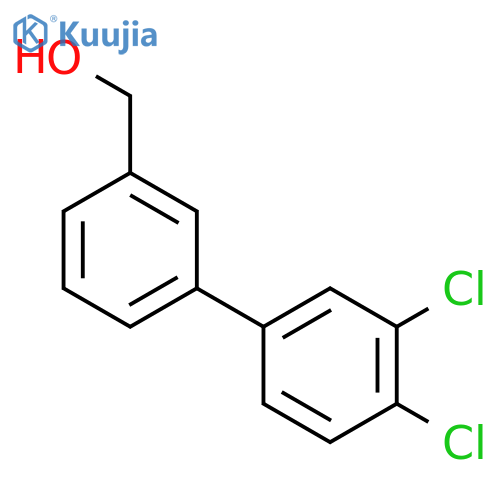 (3',4'-Dichloro-1,1'-biphenyl-3-yl)methanol structure