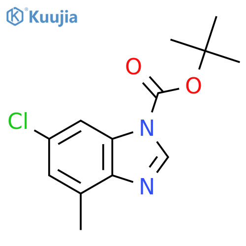 1H-Benzimidazole-1-carboxylic acid, 6-chloro-4-methyl-, 1,1-dimethylethyl ester structure