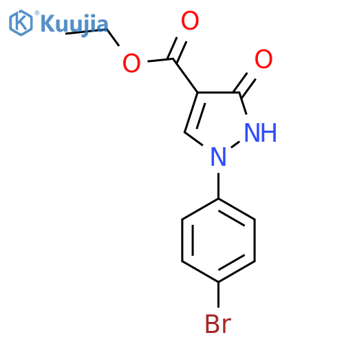 1H-Pyrazole-4-carboxylic acid, 1-(4-bromophenyl)-2,3-dihydro-3-oxo-, ethyl ester structure
