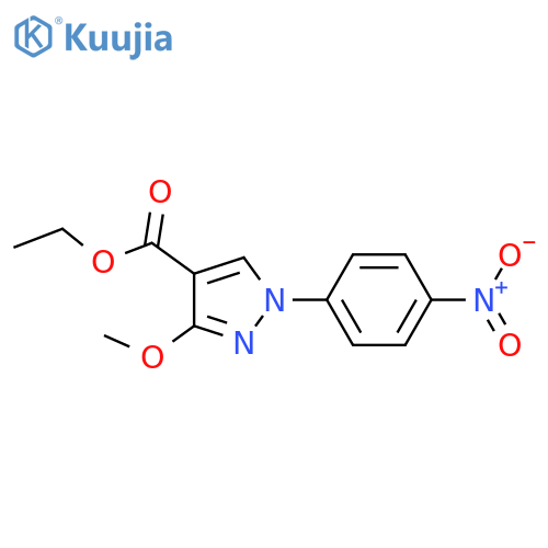 1H-Pyrazole-4-carboxylic acid, 3-methoxy-1-(4-nitrophenyl)-, ethyl ester structure