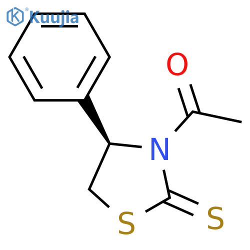 2-THIAZOLIDINETHIONE, 3-ACETYL-4-PHENYL-, (4R)- structure