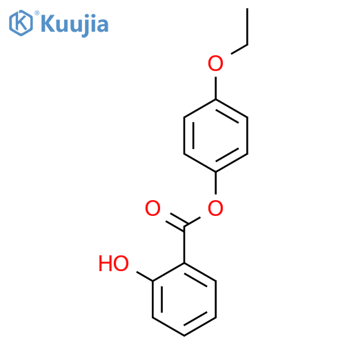Benzoic acid, 2-hydroxy-, 4-ethoxyphenyl ester structure