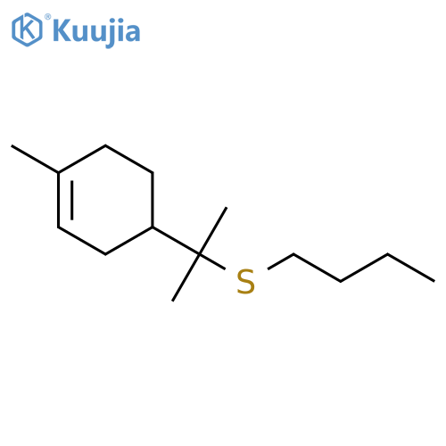 Cyclohexene, 4-[1-(butylthio)-1-methylethyl]-1-methyl-, (+)- structure