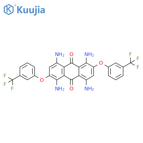 9,10-Anthracenedione, 1,4,5,8-tetraamino-2,6-bis[3-(trifluoromethyl)phenoxy]- structure