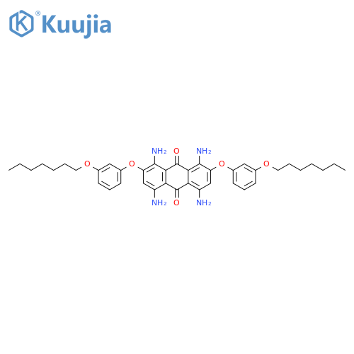 9,10-Anthracenedione, 1,4,5,8-tetraamino-2,7-bis[3-(heptyloxy)phenoxy]- structure