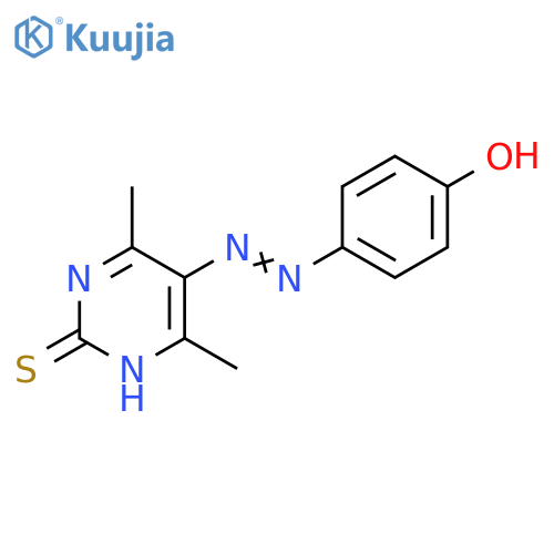 2(1H)-Pyrimidinethione, 5-[(4-hydroxyphenyl)azo]-4,6-dimethyl- structure