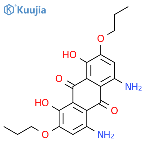 9,10-Anthracenedione, 4,5-diamino-1,8-dihydroxy-2,7-dipropoxy- structure
