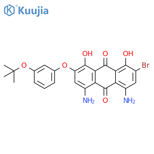 9,10-Anthracenedione,4,5-diamino-2-bromo-7-[3-(1,1-dimethylethoxy)phenoxy]-1,8-dihydroxy- structure