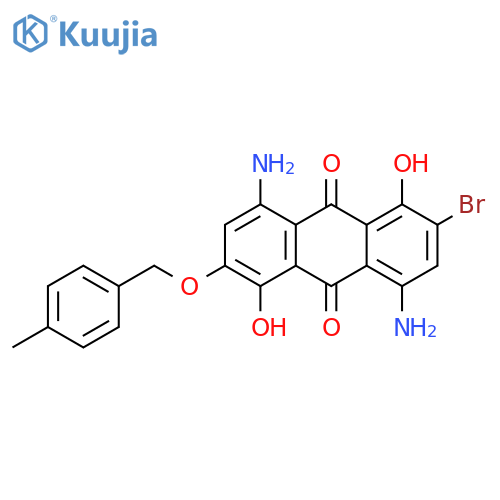 9,10-Anthracenedione,4,8-diamino-2-bromo-1,5-dihydroxy-6-[(4-methylphenyl)methoxy]- structure