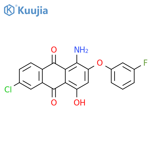 9,10-Anthracenedione, 1-amino-6-chloro-2-(3-fluorophenoxy)-4-hydroxy- structure