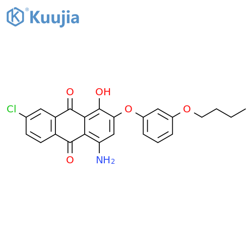 9,10-Anthracenedione, 4-amino-2-(3-butoxyphenoxy)-7-chloro-1-hydroxy- structure