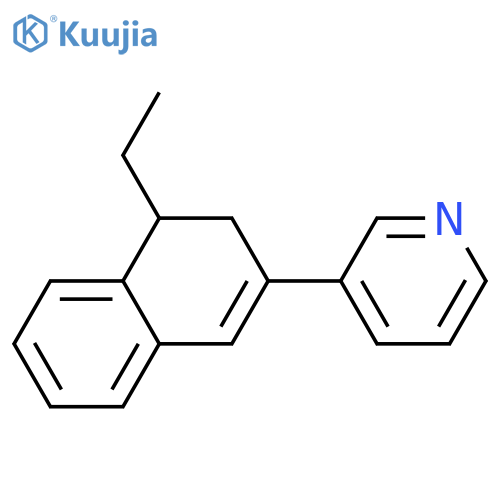 PYRIDINE, 3-(4-ETHYL-3,4-DIHYDRO-2-NAPHTHALENYL)- structure