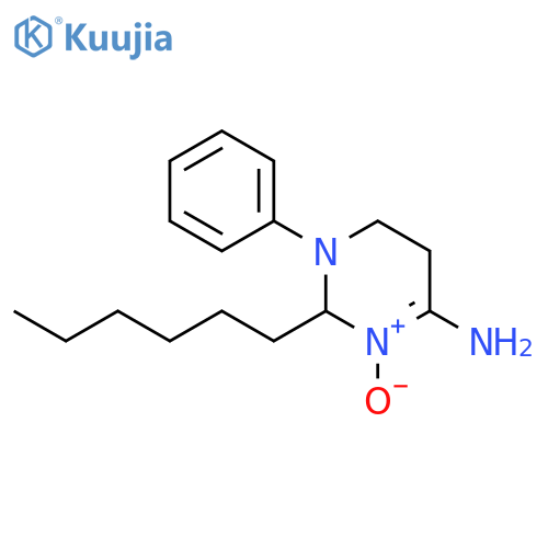 4-Pyrimidinamine, 2-hexyl-1,2,5,6-tetrahydro-1-phenyl-, 3-oxide structure