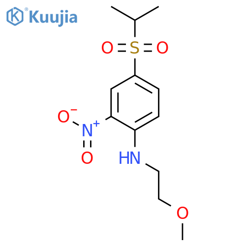 Benzenamine, N-(2-methoxyethyl)-4-[(1-methylethyl)sulfonyl]-2-nitro- structure