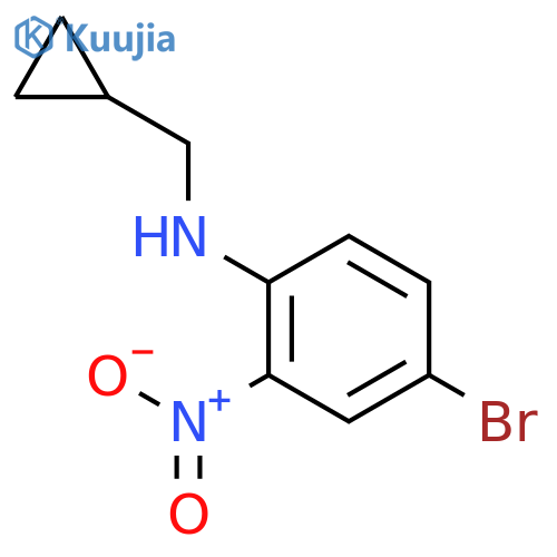 4-bromo-N-(cyclopropylmethyl)-2-nitroaniline structure