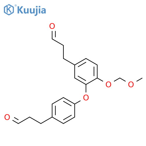 BENZENEPROPANAL, 4-(METHOXYMETHOXY)-3-[4-(3-OXOPROPYL)PHENOXY]- structure