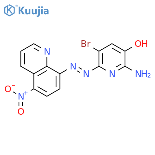 3-Pyridinol, 2-amino-5-bromo-6-[(5-nitro-8-quinolinyl)azo]- structure