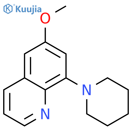Quinoline, 6-methoxy-8-(1-piperidinyl)- structure