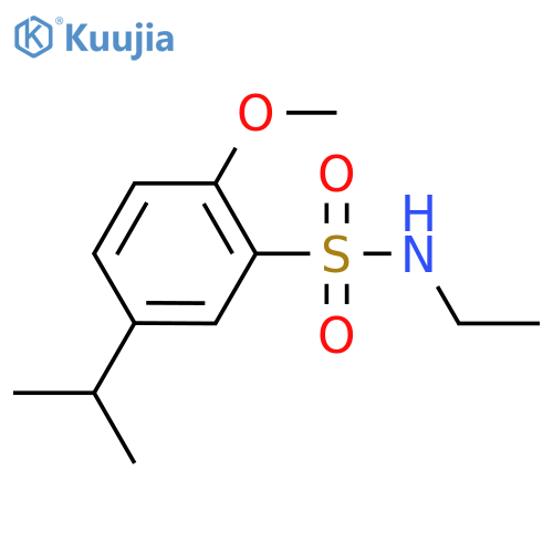 N-ethyl-2-methoxy-5-(propan-2-yl)benzene-1-sulfonamide structure