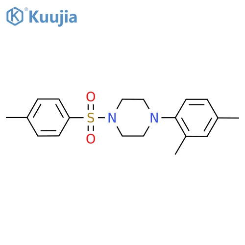 1-(2,4-dimethylphenyl)-4-(4-methylbenzenesulfonyl)piperazine structure