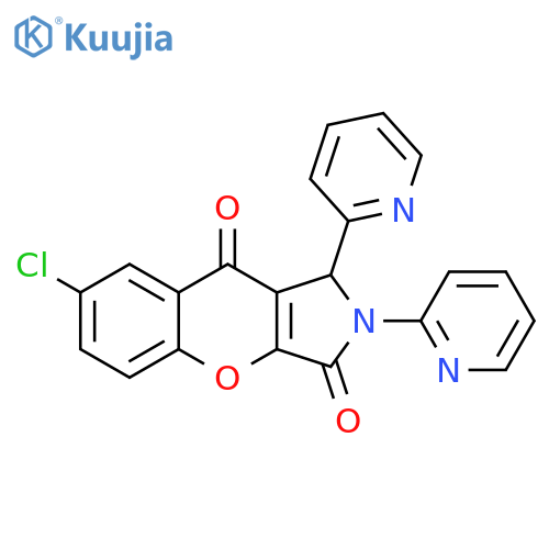 7-chloro-1,2-bis(pyridin-2-yl)-1H,2H,3H,9H-chromeno2,3-cpyrrole-3,9-dione structure