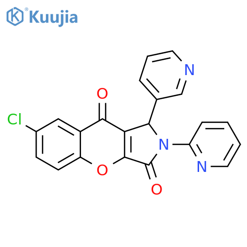 7-chloro-2-(pyridin-2-yl)-1-(pyridin-3-yl)-1H,2H,3H,9H-chromeno2,3-cpyrrole-3,9-dione structure