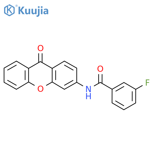 3-fluoro-N-(9-oxo-9H-xanthen-3-yl)benzamide structure
