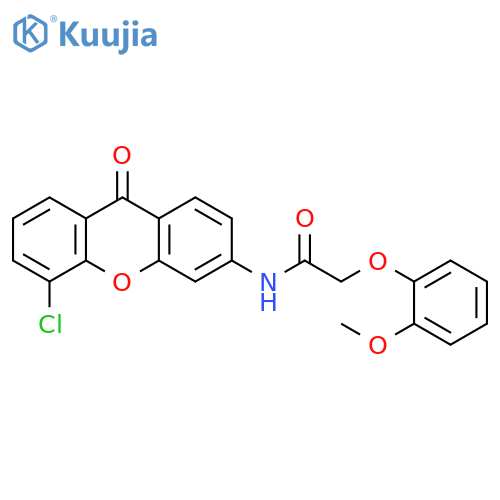 N-(5-chloro-9-oxo-9H-xanthen-3-yl)-2-(2-methoxyphenoxy)acetamide structure