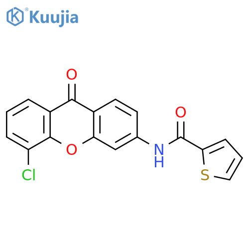 N-(5-chloro-9-oxo-9H-xanthen-3-yl)thiophene-2-carboxamide structure