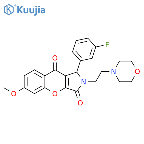 1-(3-fluorophenyl)-6-methoxy-2-2-(morpholin-4-yl)ethyl-1H,2H,3H,9H-chromeno2,3-cpyrrole-3,9-dione structure